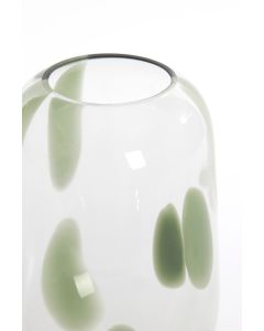 Vase Ø15,5x24 cm NENON glass clear-green grey