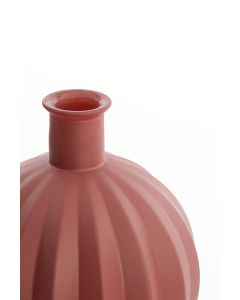 Vase Ø33x42 cm PALLOCI glass matt brick red