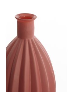 Vase Ø27x59 cm PALLOCI glass matt brick red