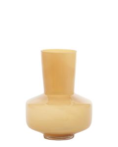 Vase Ø23,5x29,5 cm TRASMOS glass light yellow lustre