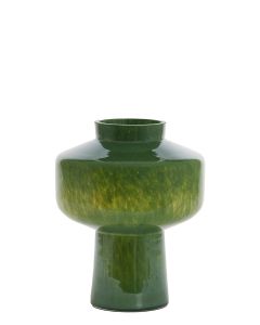 A - Vase Ø23,5x29,5 cm TRASMON glass dark green lustre