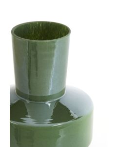 A - Vase Ø23,5x42 cm TRASMO glass dark green lustre