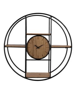 Wall clock / Wall rack Ø 60x14 cm / 1xAA - pcs