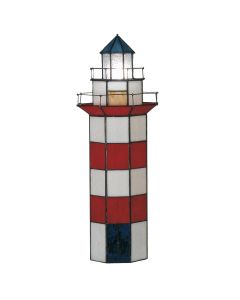 Table lamp Tiffany lighthouse ? 21x56 cm E14/max 2x25W - pcs     