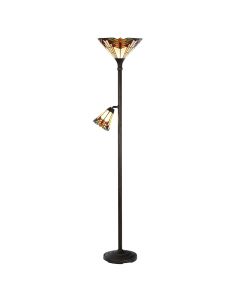 Floor lamp Tiffany Ø 30x178 cm E27/max 1x100W E14/max 1x25W - pcs