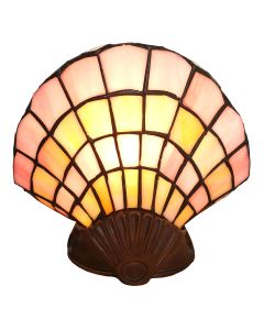 Table lamp Tiffany shell 25x20 cm E14/max 1x25W - pcs