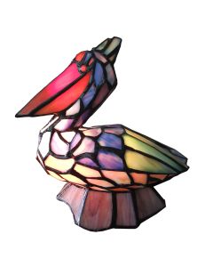 Table lamp Tiffany bird 24x19x31 cm E14/max 1x25W - pcs     