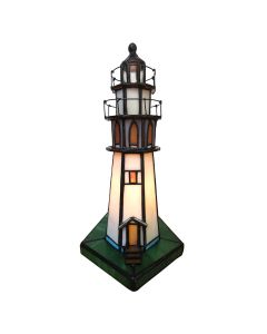 Table lamp Tiffany lighthouse 11x11x25 cm E14/max 1x25W - pcs     