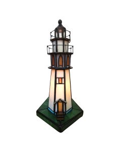 Table lamp Tiffany lighthouse 11x11x25 cm E14/max 1x25W - pcs