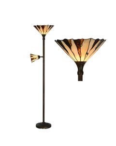 Floor lamp Tiffany Ø 38x178 cm E27/max 1x60W E14/max 1x15W - pcs