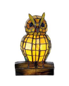 Table lamp Tiffany owl 15x12x22 cm E14/max 1x40W - pcs     