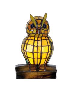 Table lamp Tiffany owl 15x12x22 cm E14/max 1x40W - pcs