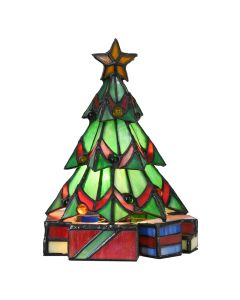 Table lamp Tiffany Christmas tree 17x17x23 cm E14/max 1x25W - pcs