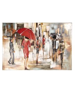 Wall Art rain scene 120x5x80 cm - pcs