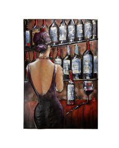 Wall decoration woman in bar 80x5x120 cm - pcs