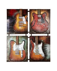 Wall Art guitars 103x3x83 cm - pcs     