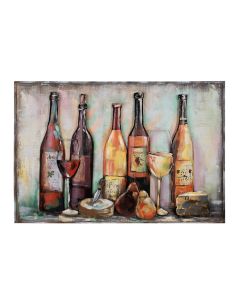 Wall Art wine bottles 120x6x80 cm - pcs