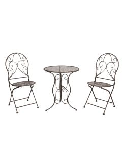 Table + 2x Chair Ø 60x70 / 40x40x92 cm (2) - set (3)