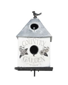 Garden stake birdhouse 18x13x109 cm - pcs     