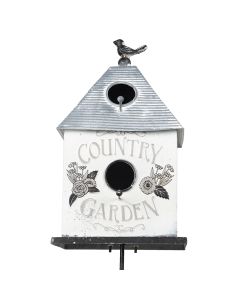 Garden stake birdhouse 18x13x109 cm - pcs