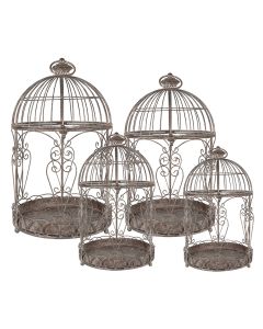 Decoration birdcage (4) Ø 39x72/Ø 33x64/Ø 27x53/Ø 22x49 cm - set (4)