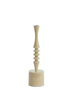 Candle holder Ø10x35 cm MISTRY shiny cream sand