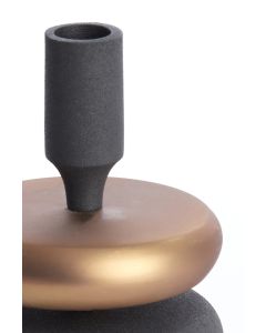 Candle holder Ø11x16 cm VELOUS brown-bronze+matt black