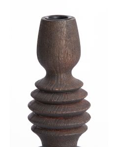 Candle holder Ø7,5x28 cm AFIFE wood matt dark brown