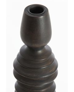 Candle holder Ø7,5x28 cm AFIFE wood dark brown