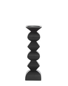 Candle holder Ø10,5x33,5 cm ALVERCA wood matt black