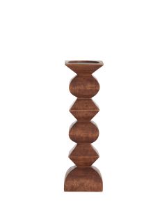 Candle holder Ø10,5x33,5 cm ALVERCA wood russet