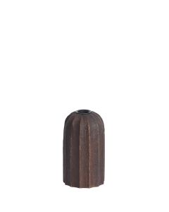 Candle holder Ø7,5x13 cm OFIR wood matt dark brown