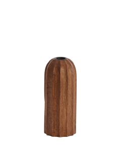 Candle stick Ø7,5x18,5 cm OFIR wood russet