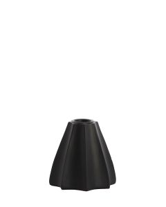 Candle holder 9x8,5x8,5 cm LIMNI matt black