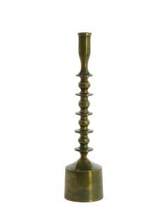 Candle holder Ø10x42,5 cm MERAKO shiny green gold