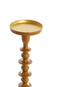 Candle holder Ø11x35,5 cm MERAKO shiny ocher yellow gold