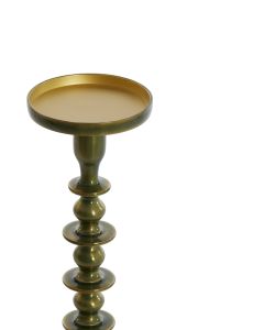 Candle holder Ø11x35,5 cm MERAKO shiny green gold