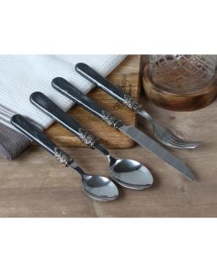 Linas Cutlery w. silver deco set of 4 