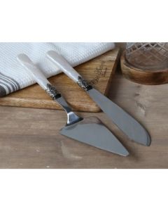 Linas Cake server & knife set of 2