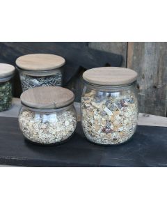 Vallet Storage jar w. wooden lid