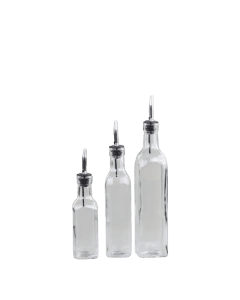 Oil Bottles w. dispenser set of 3