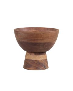 Laon Bowl on foot acacia wood