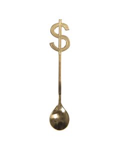 Spoon dollar sign 3x15 cm - pcs