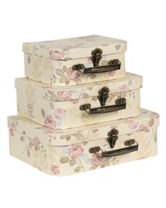 Decoration suitcase (3) 30x21x9/25x18x9/20x16x8 cm - set (3)