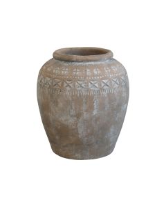 Terracotta Pot w. pattern
