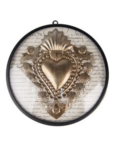 Wall decoration heart Ø 23x4 cm - pcs