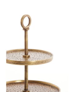 Stand 2 layers Ø24x37 cm LUTEK antique bronze