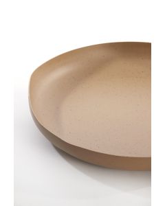 Dish 44x43,5x7 cm ANZIO terra+brown spotted