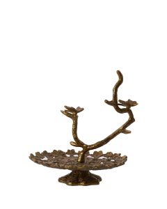 Dish on base 31x30,5x35,5 cm BUTTERFLY antique bronze
