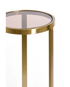 Pillar Ø30x60,5 cm RETIRO glass brown-light gold